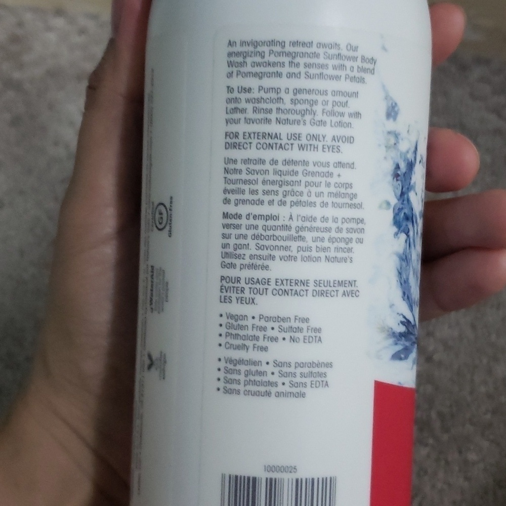 Discontinued and rare nature's gate pomegranate sunflower body wash vegan 532 mL - Picture 5 of 5